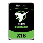 Imagen del Seagate Exos X18, disco duro interno de 18 TB, 7200 RPM, 256 MB de caché, tamaño 3.5 pulgadas, interfaz SAS. SKU ST18000NM005J