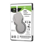 Imagen del disco duro interno Seagate Barracuda de 2.5 pulgadas, capacidad de 2 TB, velocidad de 5400 RPM y caché de 128 MB. SKU: ST2000LM015