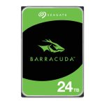 Disco duro interno de Seagate, modelo Barracuda, con 24TB de almacenamiento, 7200 RPM, 512 MB y tamaño de 3.5 pulgadas, SKU ST24000DM001