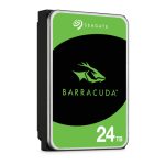Disco duro interno de Seagate, modelo Barracuda, con 24TB de almacenamiento, 7200 RPM, 512 MB y tamaño de 3.5 pulgadas, SKU ST24000DM001