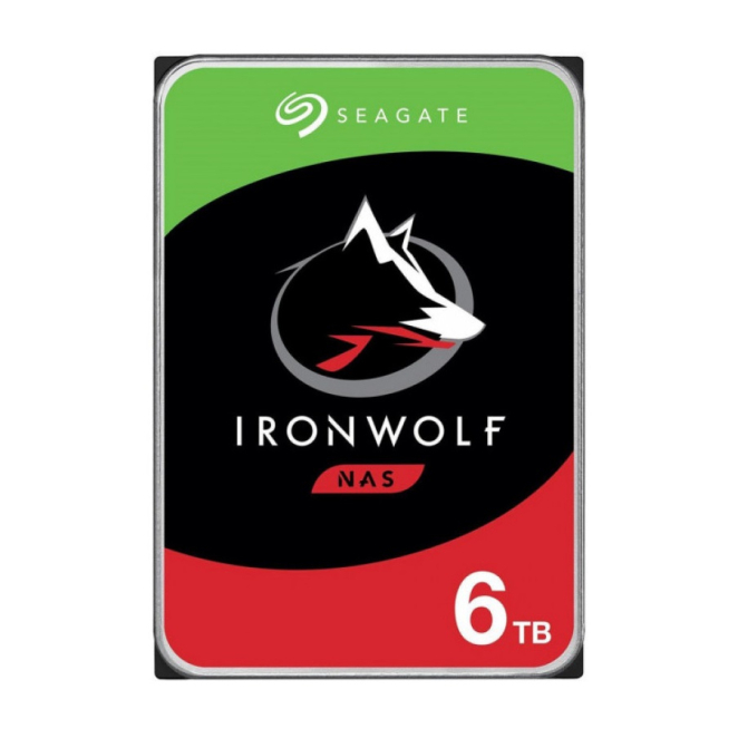 Seagate IronWolf disco duro interno 6 TB 5400 RPM Seagate IronWolf ST6000VN001 disco duro interno de 6 terabytes con 5400 RPM, 256 megabytes de caché y tamaño de 3.5 pulgadas, compatible con Serial ATA III