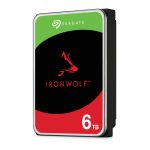 Seagate IronWolf disco duro interno modelo ST6000VN006 con capacidad de 6 TB, velocidad de 5400 RPM, caché de 256 MB y tamaño de 3.5 pulgadas Serial ATA III