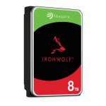 Disco duro interno Seagate IronWolf de 8 TB con 7200 RPM, 256 MB y conexión Serial ATA III. SKU: ST8000VN004