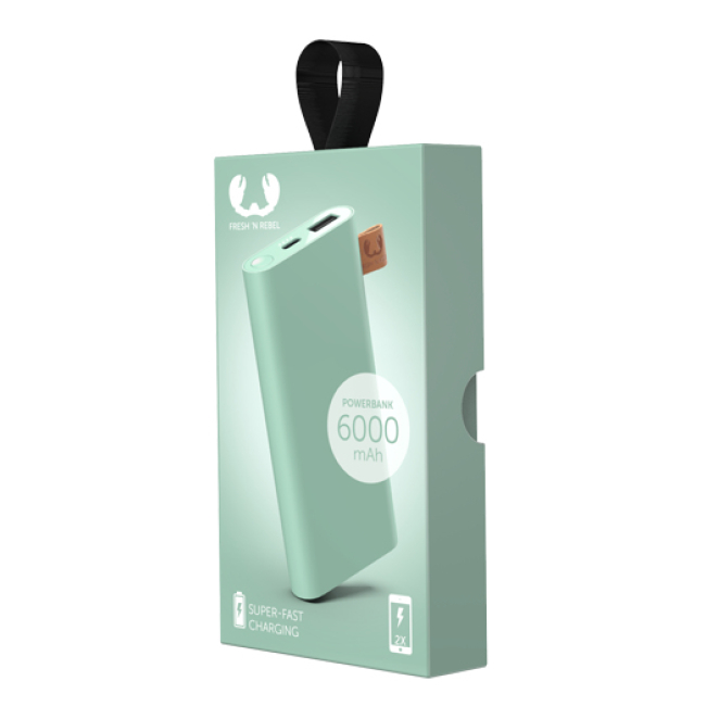 Fresh 'n Rebel 2PB6000MM batería externa Polímero de litio 6000 mAh Verde 1 Fresh 'n Rebel 2PB6000MM batería externa verde compacta
