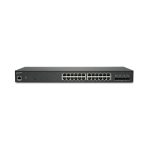 Conmutador gestionado L2 SonicWall SWS14-24 con 24 puertos Gigabit Ethernet, 1U de tamaño y color negro. SKU 02-SSC-8374