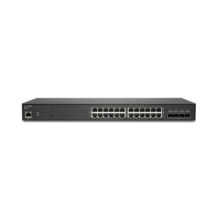 Conmutador gestionado L2 SonicWall SWS14-24 con 24 puertos Gigabit Ethernet, 1U de tamaño y color negro. SKU 02-SSC-8374
