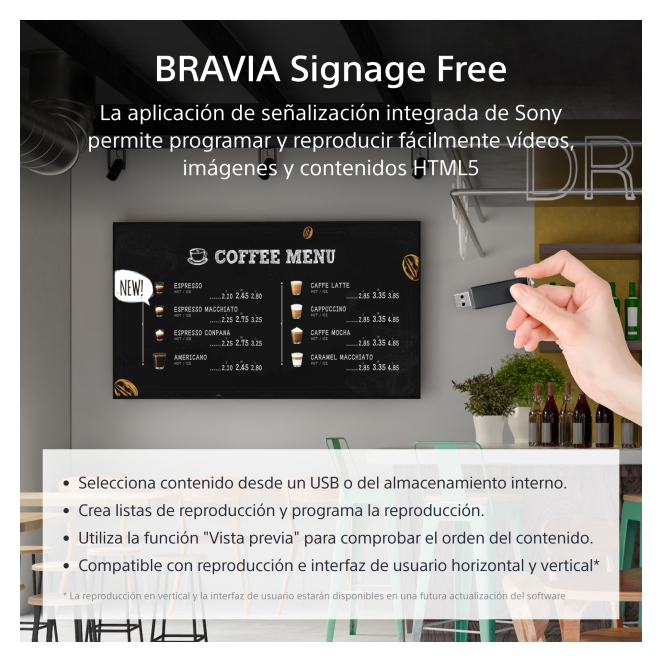 Sony FW-50EZ20L pantalla de señalización Pantalla plana para señalización digital 127 cm (50″) LED Wifi 350 cd / m² 4K Ultra HD Negro Android 16/7 4 Sony FW-50EZ20L fácil configuración y operación intuitiva