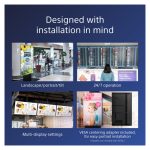 Sony FW-55BZ30L/TM pantalla de señalización digital de 55 pulgadas LCD 4K Ultra HD con WiFi, brillo de 440 cd/m², Android, 24/7 operativa.