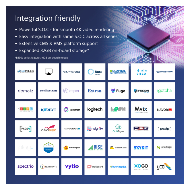 Sony FW-75BZ40L pantalla de señalización Pantalla plana para señalización digital 190,5 cm (75″) LCD Wifi 700 cd / m² 4K Ultra HD Negro Android 24/7 4 Sony FW-75BZ40L alta calidad visual 4K