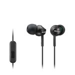 Auriculares Sony MDR-EX110AP con micrófono, diseño intrauditivo, y SKU MDREX110APB.CE7