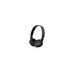 Auriculares supraaurales Sony MDR-ZX110 en color negro, modelo MDRZX110B.AE, con sonido de calidad, diseño ligero y almohadillas acolchadas.