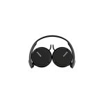 Auriculares supraaurales Sony MDR-ZX110 en color negro, modelo MDRZX110B.AE, con sonido de calidad, diseño ligero y almohadillas acolchadas.