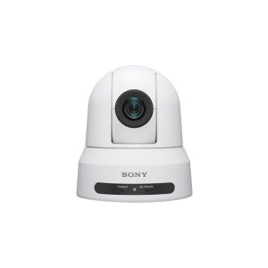 Imagen de la cámara de seguridad Sony modelo SRG-X120 que ofrece resolución 4K de 3840 x 2160 pixeles para instalar en techo o poste, SKU: SRG-X120WC