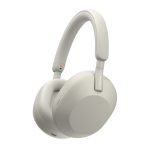 Auriculares Sony WH-1000XM5 inalámbricos y alámbricos, diadema, Bluetooth, color plata y blanco, modelo WH-1000XM5S
