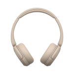 Auriculares inalámbricos Sony WH-CH520 en color crema con conectividad Bluetooth, puerto USB Tipo C para carga y diseño de diadema, SKU WHCH520C.CE7