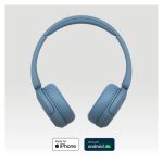 Auriculares inalámbricos Sony WH-CH520 de diadema en color azul, con conectividad Bluetooth, USB Tipo C y micrófono para llamadas - SKU WHCH520L.CE7