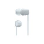 Auriculares inalámbricos Sony WI-C100 con Bluetooth, diseño dentro de oído, color blanco, SKU WIC100W.CE7