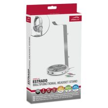 SPEEDLINK ESTRADO soporte activo para teléfono móvil de color plata, ideal para auriculares, SKU SL800102WE