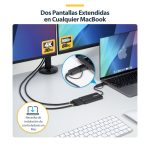StarTech.com Adaptador de USB a HDMI Dual con Dongle Integrado, soporte para pantallas 4K a 30Hz y 1080p, con Android y Windows, SKU 107B-USB-HDMI
