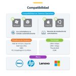 StarTech.com Adaptador de USB a HDMI Dual con Dongle Integrado, soporte para pantallas 4K a 30Hz y 1080p, con Android y Windows, SKU 107B-USB-HDMI