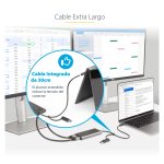 StarTech.com Adaptador USB-C a HDMI doble, soporta 2 monitores en 4K 60Hz, con entrega de alimentación PD de 100W y cable de 30cm. SKU 109B-USBC-HDMI