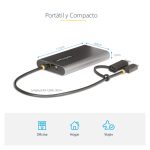 StarTech.com Adaptador USB-C a HDMI doble, soporta 2 monitores en 4K 60Hz, con entrega de alimentación PD de 100W y cable de 30cm. SKU 109B-USBC-HDMI