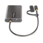 StarTech.com Adaptador USB-C a HDMI doble, soporta 2 monitores en 4K 60Hz, con entrega de alimentación PD de 100W y cable de 30cm. SKU 109B-USBC-HDMI