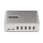 Hub StarTech.com de interfaz USB 3.2 Gen 2 Type-C con velocidad de 10000 Mbit/s en color plata, SKU 10G5A2CS-USB-C-HUB