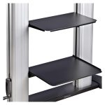 StarTech.com carrito soporte móvil con ruedas para TV de pantalla plana de 60 a 100 pulgadas, soporte rodante ajustable en altura para televisor LCD. SKU 1110C-MOBILE-TV-CART