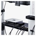 StarTech.com carrito soporte móvil con ruedas para TV de pantalla plana de 60 a 100 pulgadas, soporte rodante ajustable en altura para televisor LCD. SKU 1110C-MOBILE-TV-CART