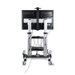 StarTech.com carrito soporte móvil con ruedas para TV de pantalla plana de 60 a 100 pulgadas, soporte rodante ajustable en altura para televisor LCD. SKU 1110C-MOBILE-TV-CART