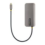 StarTech.com Adaptador USB C de Vídeo 4K a 60Hz con Hub de 3 Puertos USB-A de 5Gbps, Entrega de Alimentación USB de 100W, Red Ethernet y SD/microSD. SKU 115B-USBC-MULTIPORT.