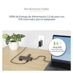 StarTech.com Adaptador USB C de Vídeo 4K a 60Hz con Hub de 3 Puertos USB-A de 5Gbps, Entrega de Alimentación USB de 100W, Red Ethernet y SD/microSD. SKU 115B-USBC-MULTIPORT.