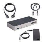 StarTech.com Docking Station USB-C para 3 Monitores, Triple HDMI/DP de 4K, 5 Puertos USB, Gigabit Ethernet, Power Delivery 100W, SKU 116E-USBC-DOCK, compatible con Thunderbolt 3/4