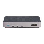 StarTech.com Docking Station USB-C para 3 Monitores, Triple HDMI/DP de 4K, 5 Puertos USB, Gigabit Ethernet, Power Delivery 100W, SKU 116E-USBC-DOCK, compatible con Thunderbolt 3/4