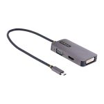 Adaptador de vídeo USB C StarTech.com con HDMI, VGA y DVI hasta 4K a 60Hz, SKU 118-USBC-HDMI-VGADVI