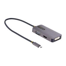 Adaptador de vídeo USB C StarTech.com con HDMI, VGA y DVI hasta 4K a 60Hz, SKU 118-USBC-HDMI-VGADVI