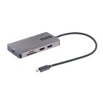 Adaptador multipuertos USB C de StarTech con 2 puertos HDMI 4K a 60Hz, Hub USB-A 3.1 de 2 puertos 5Gbps, PD 100W, Ethernet Gigabit, ranuras SD y MicroSD, cable de 30cm, SKU 120B-USBC-MULTIPORT
