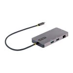 Adaptador multipuertos USB C de StarTech con 2 puertos HDMI 4K a 60Hz, Hub USB-A 3.1 de 2 puertos 5Gbps, PD 100W, Ethernet Gigabit, ranuras SD y MicroSD, cable de 30cm, SKU 120B-USBC-MULTIPORT