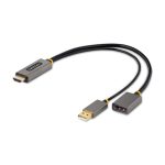 StarTech.com cable adaptador HDMI a DisplayPort, activo, 4K a 60Hz, HDR, alimentado por bus USB. SKU 128-HDMI-DISPLAYPORT.