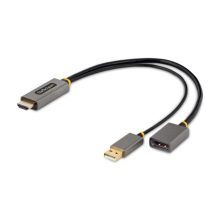 StarTech.com cable adaptador HDMI a DisplayPort, activo, 4K a 60Hz, HDR, alimentado por bus USB. SKU 128-HDMI-DISPLAYPORT.