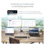 Docking Station KVM USB-C para Portátil StarTech.com, con conectividad 2 Monitores DisplayPort 4K 60Hz, 5 Puertos USB y PD 90/45W para Windows y Mac. SKU: 129UE-USBC-KVM-DOCK