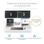 Docking Station KVM USB-C para Portátil StarTech.com, con conectividad 2 Monitores DisplayPort 4K 60Hz, 5 Puertos USB y PD 90/45W para Windows y Mac. SKU: 129UE-USBC-KVM-DOCK