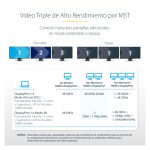 Adaptador Multipuerto USB-C de StarTech.com con triple salida de monitores HDMI y DisplayPort a 4K, puerto Gigabit Ethernet, lector de tarjetas SD/MicroSD y SKU 154B-USBC-MULTIPORT
