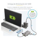 Adaptador Multipuerto USB-C de StarTech.com con triple salida de monitores HDMI y DisplayPort a 4K, puerto Gigabit Ethernet, lector de tarjetas SD/MicroSD y SKU 154B-USBC-MULTIPORT