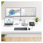 StarTech.com Docking Station USB4 con USB-C de 40Gbps, doble salida HDMI hasta 4K 120Hz, hub USB y carga PD 100W. SKU: 155UE-USB4-DOCK