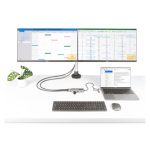 StarTech.com adaptador multipuertos USB-C con HDMI doble (4K30Hz/1080p60Hz), hub ladrón 3 USB-A y mini docking station de viajes con cable integrado de 40cm, SKU 167B-USBC-MULTIPORT.