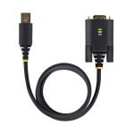 StarTech.com Cable Adaptador USB a Serie de 3 metros, con retención COM, FTDI, USB a DB9 RS232 Serial, tornillos intercambiables, protección ESD, compatible con Windows, macOS y Linux. SKU: 1P10FFC-USB-SERIAL