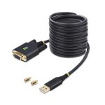 Cable de serie StarTech.com de 3 metros en color negro con conector USB tipo A y DB-9, SKU 1P10FFCN-USB-SERIAL