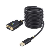 Cable de serie StarTech.com de 3 metros en color negro con conector USB tipo A y DB-9, SKU 1P10FFCN-USB-SERIAL